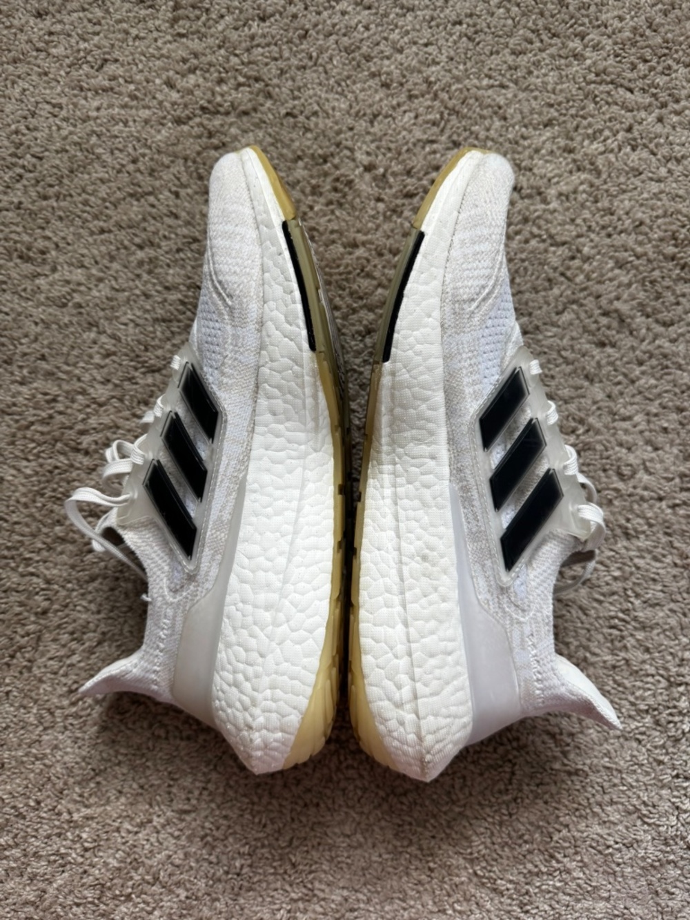 adidas Ultraboost 21 White Black Running Shoes FY0838 Womens Size 9.5 Sneakers - Picture 2 of 8